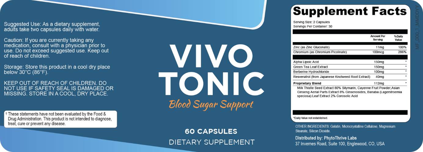 Vivo Tonic Supplement Facts